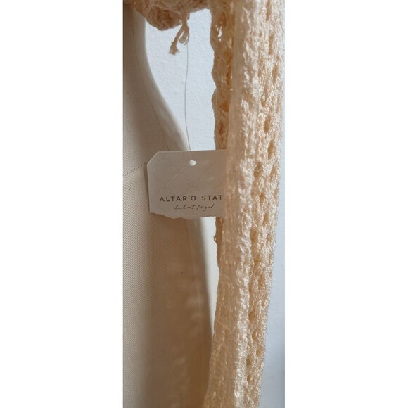 NEW Women's ALTAR'd STATE Cropped Crocheted Long Sleeve Top Small $49.95 - Picture 5 of 10